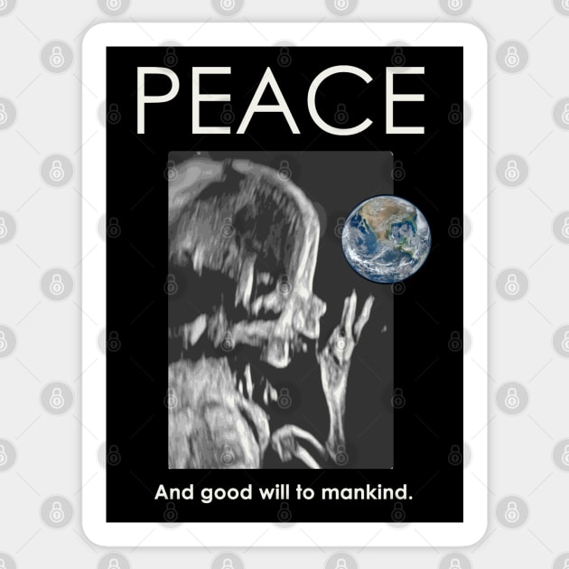 Peace to the World and Mankind Baby Sticker by The Witness